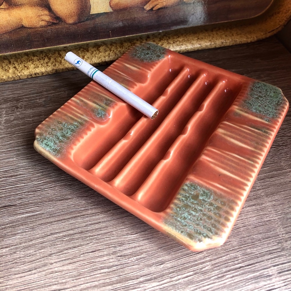 Desert themed vintage ashtray